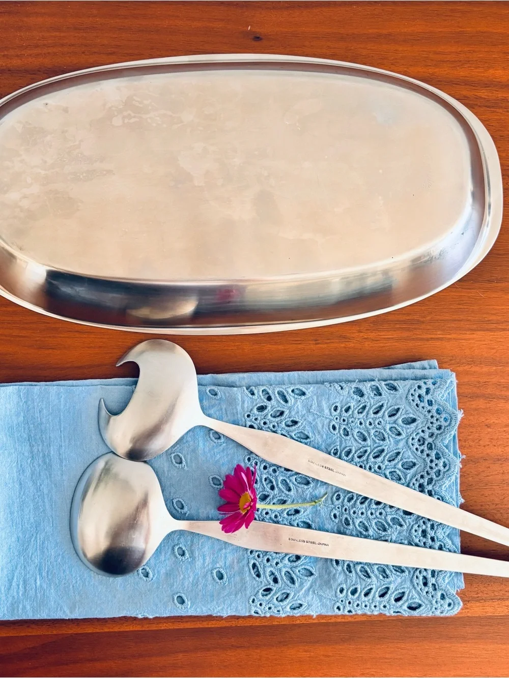 Stainless Steel Serving Platter and Utensil Set - MCM Japan